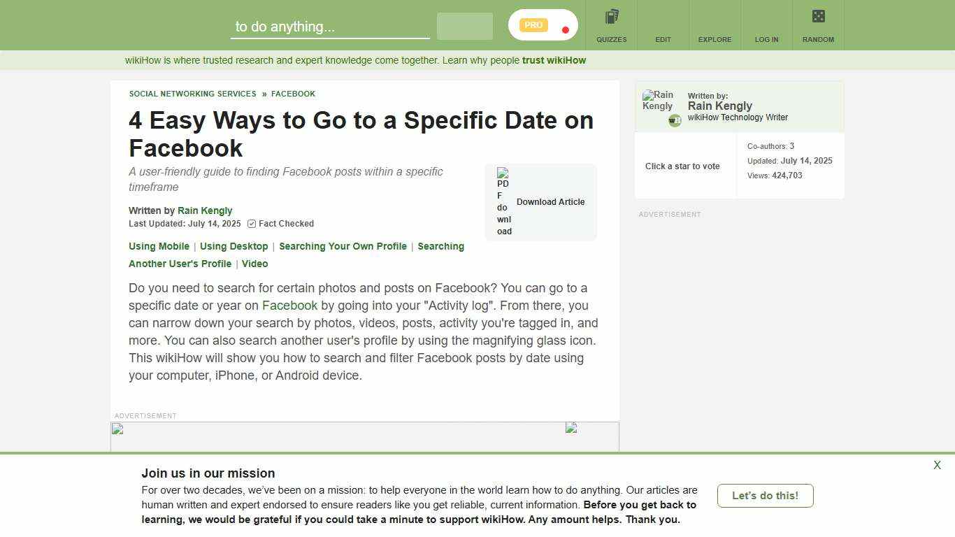 How to Jump to a Year on Facebook: Mobile and Desktop